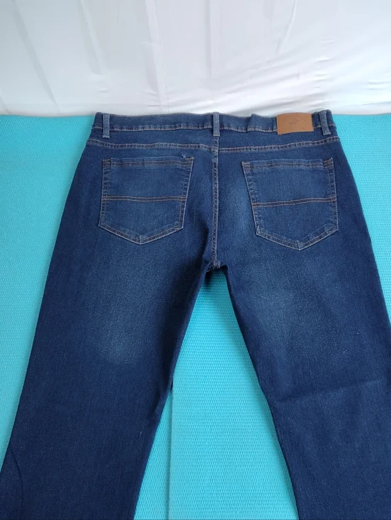 Beverly Hills Polo Club Men's Stretch Jeans Dark Blue Straight -  Size 38x32 - Picture 6 of 6